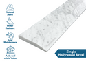 Custom Size, White Carrara Marble Threshold, Single Hollywood Bevel, description of the material strength