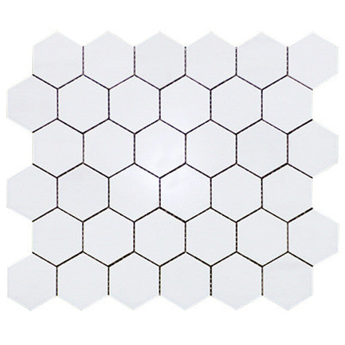 Bianco Dolomite Marble 2" Hexagon Mosaic Tile Honed