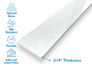 Eastern White Marble Threshold | Polished