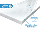 Custom Size | Eastern White Marble Threshold | Polished-3