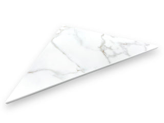 Calacatta Gold Engineered Marble Triangular Shower Corner Seat