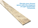 Light Emperador Marble Threshold, Eased Edge Design, For Shower Space