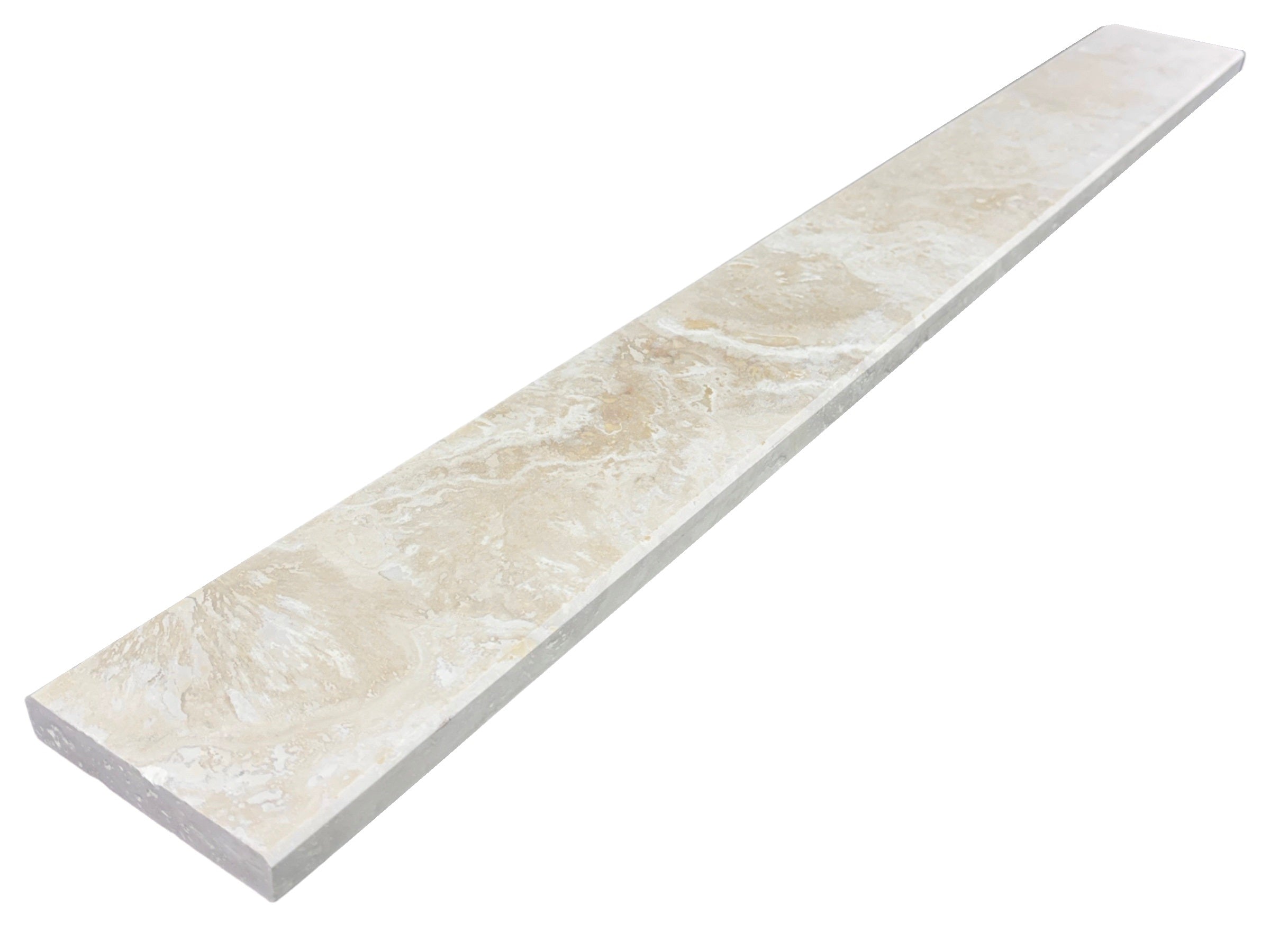 Light Travertine Stone Threshold for Floor Transitions