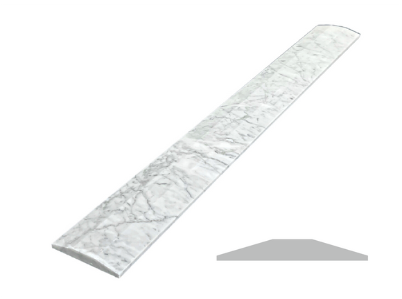 White Carrara Marble Threshold Double Hollywood