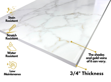 Custom Size | Shower Bench Calacatta Gold Engineered Marble - 0