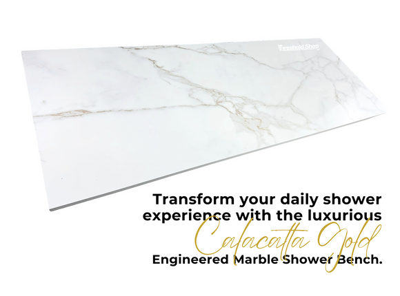 Custom Size | Shower Bench Calacatta Gold Engineered Marble