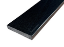 Solid Black Polished Granite Threshold, Eased Edge, Expanded Edge View