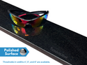 Solid Black Polished Granite Threshold, Eased Edge, Polished Surface