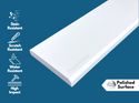 Super White Engineered Marble Threshold, Double Bevel, description of the material strength