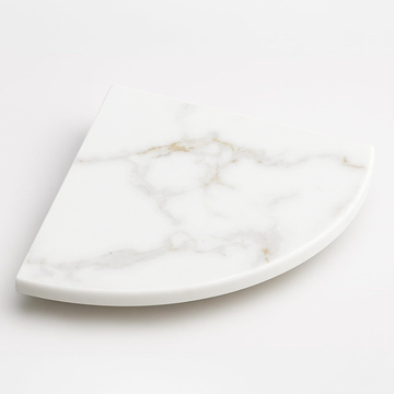 9 Inch Calacatta Gold Engineered Marble Corner Shower Shelf