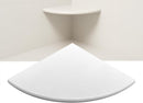 18 Inch Super White Engineered Marble Corner Shower Seat-1