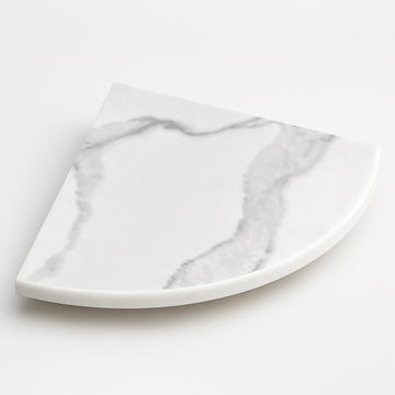 9 Inch Calacatta Engineered Marble Corner Shower Shelf