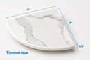 9 Inch Calacatta Engineered Marble Corner Shower Shelf-3
