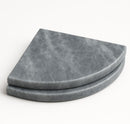 9 Inch Bardiglio Gray Marble Corner Shower Shelf-2