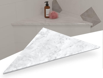Carrara Marble Triangular Shower Corner Seat