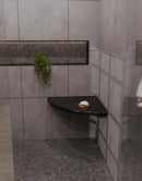 18 Inch Absolute Black Granite Corner Shower Seat-4