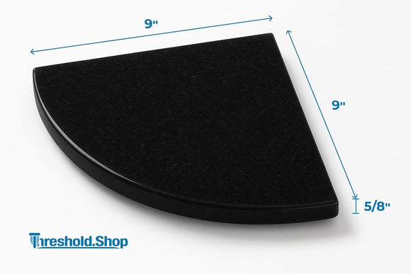 9 Inch Absolute Black Granite Corner Shower Shelf