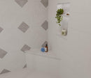 Carrara Marble Triangular Shower Corner Seat-3