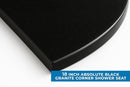 18 Inch Absolute Black Granite Corner Shower Seat-5
