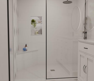 Carrara Marble Triangular Shower Corner Seat - 0
