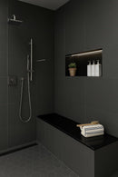 Custom Cut to Size – Super Black Polished Engineered Marble Shower Bench-2