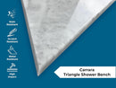 Carrara Marble Triangular Shower Corner Seat-6