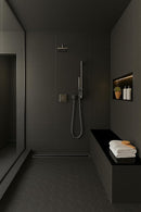 Custom Cut to Size – Super Black Polished Engineered Marble Shower Bench-3