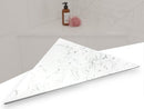 Statuario Engineered Marble Triangular Shower Corner Seat-1