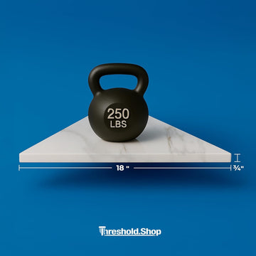 Calacatta Gold Engineered Marble Triangular Shower Corner Seat - 0