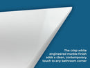 Super White Engineered Marble Triangular Shower Corner Seat-5