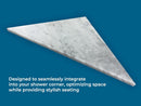Carrara Marble Triangular Shower Corner Seat-8