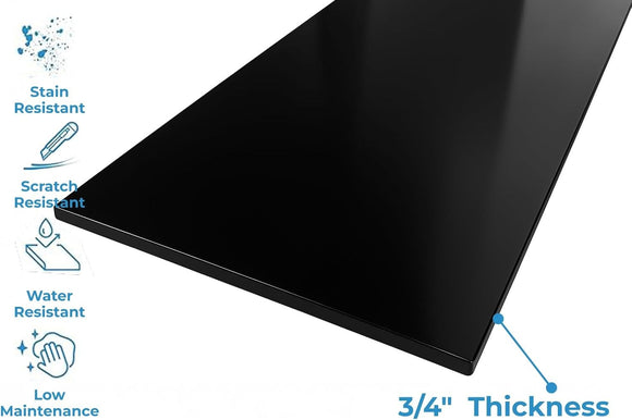 Custom Cut to Size – Super Black Polished Engineered Marble Shower Bench