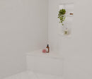 Statuario Engineered Marble Triangular Shower Corner Seat-3