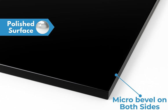 Custom Cut to Size – Super Black Polished Engineered Marble Shower Bench