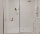 Statuario Engineered Marble Triangular Shower Corner Seat-2