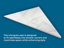 Calacatta Gold Engineered Marble Triangular Shower Corner Seat-8