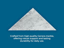 Carrara Marble Triangular Shower Corner Seat-9