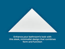 Super White Engineered Marble Triangular Shower Corner Seat-7