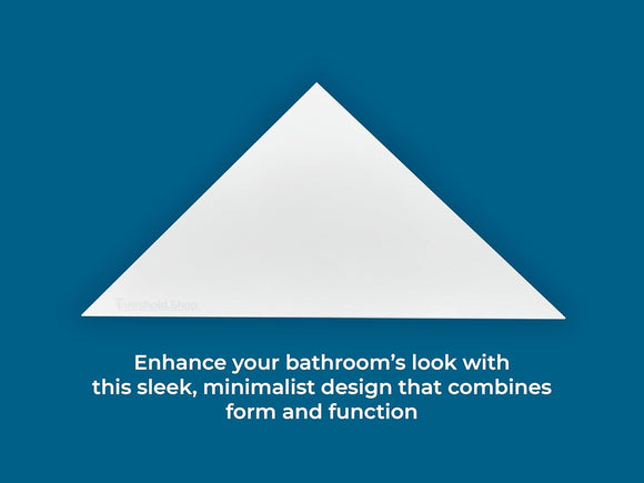 Super White Engineered Marble Triangular Shower Corner Seat