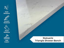 Statuario Engineered Marble Triangular Shower Corner Seat-4