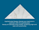 Calacatta Gold Engineered Marble Triangular Shower Corner Seat-7