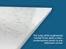 Statuario Engineered Marble Triangular Shower Corner Seat-5