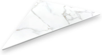 Calacatta Gold Engineered Marble Triangular Shower Corner Seat