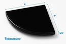 9 Inch Super Black Engineered Marble Corner Shower Shelf-3