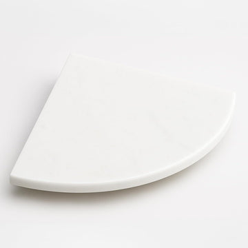 9 Inch Super White Engineered Marble Corner Shower Shelf