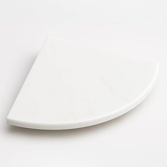 9 Inch Super White Engineered Marble Corner Shower Shelf