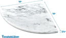 18 Inch Italian White Carrara Marble Corner Shower Seat-2