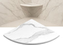 18 Inch Calacatta Engineered Marble Corner Shower Seat-1