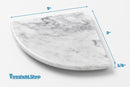 9 Inch Italian White Carrara Marble Corner Shower Shelf-3