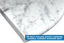 18 Inch Italian White Carrara Marble Corner Shower Seat-5